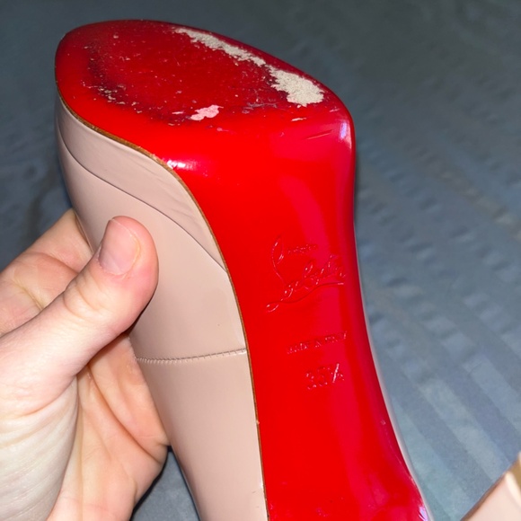 New Simple Pump 100 Jazz Calf Louboutin Nude Heels | Stilettos CV 5.5 - Picture 12 of 14